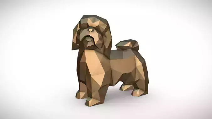 shih tzu low poly