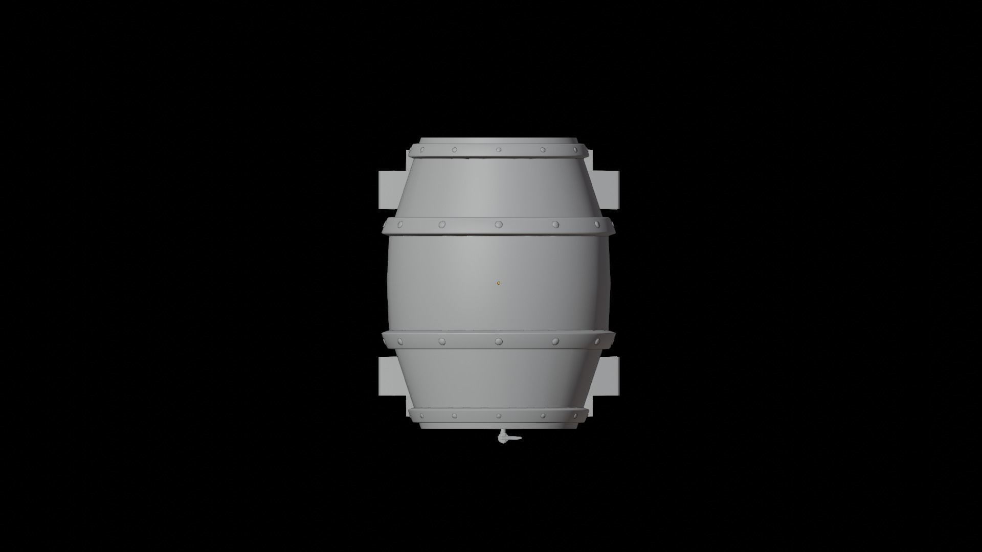 Ale Cask Low-poly 3D model_15