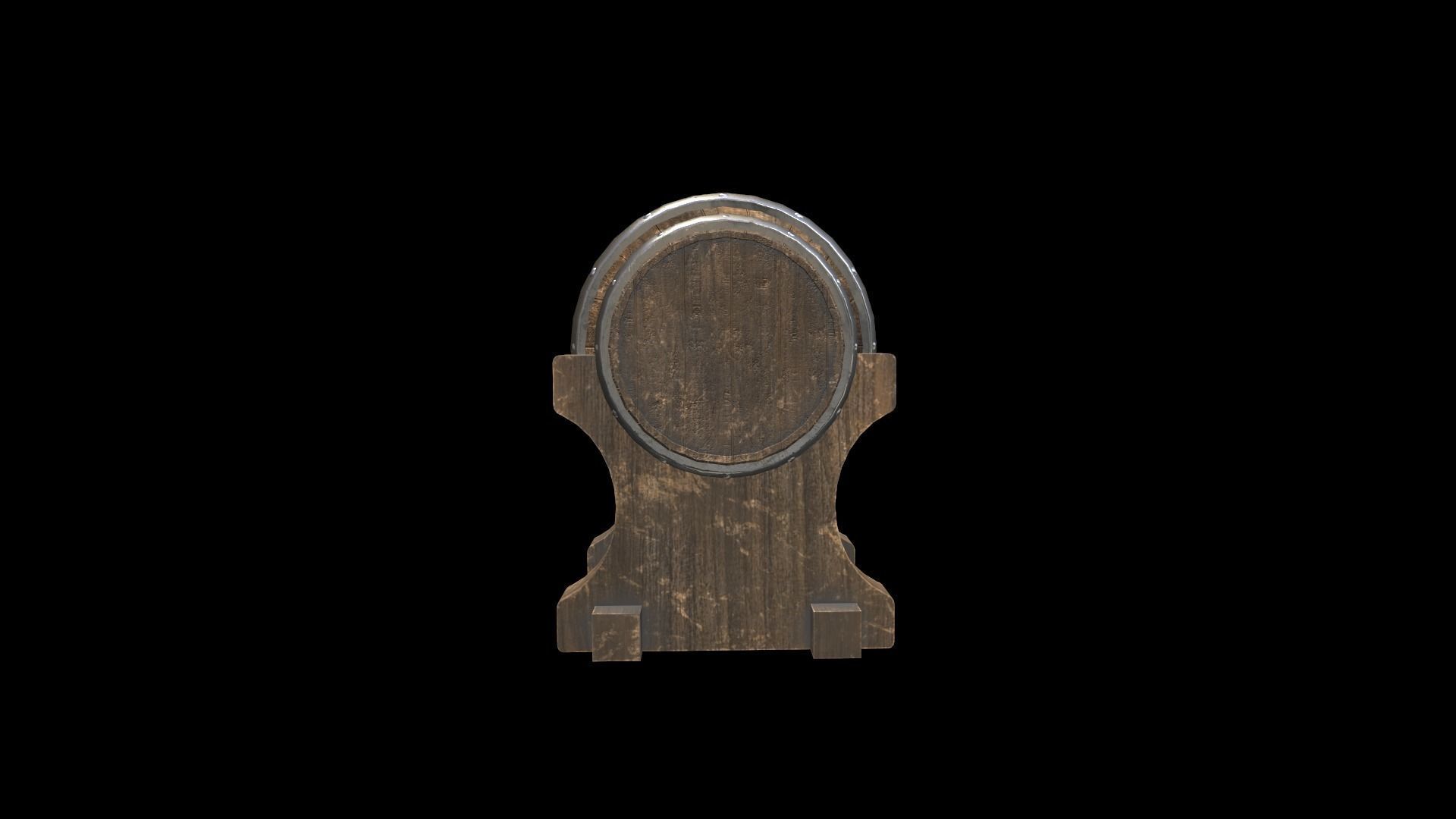 Ale Cask Low-poly 3D model_12