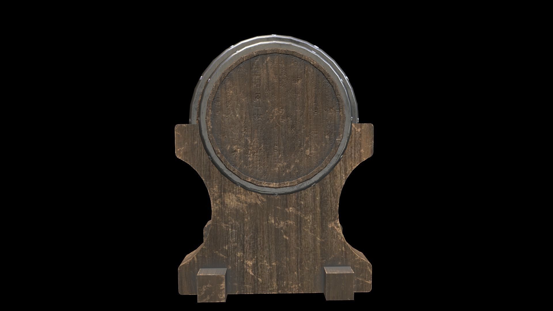 Ale Cask Low-poly 3D model_5
