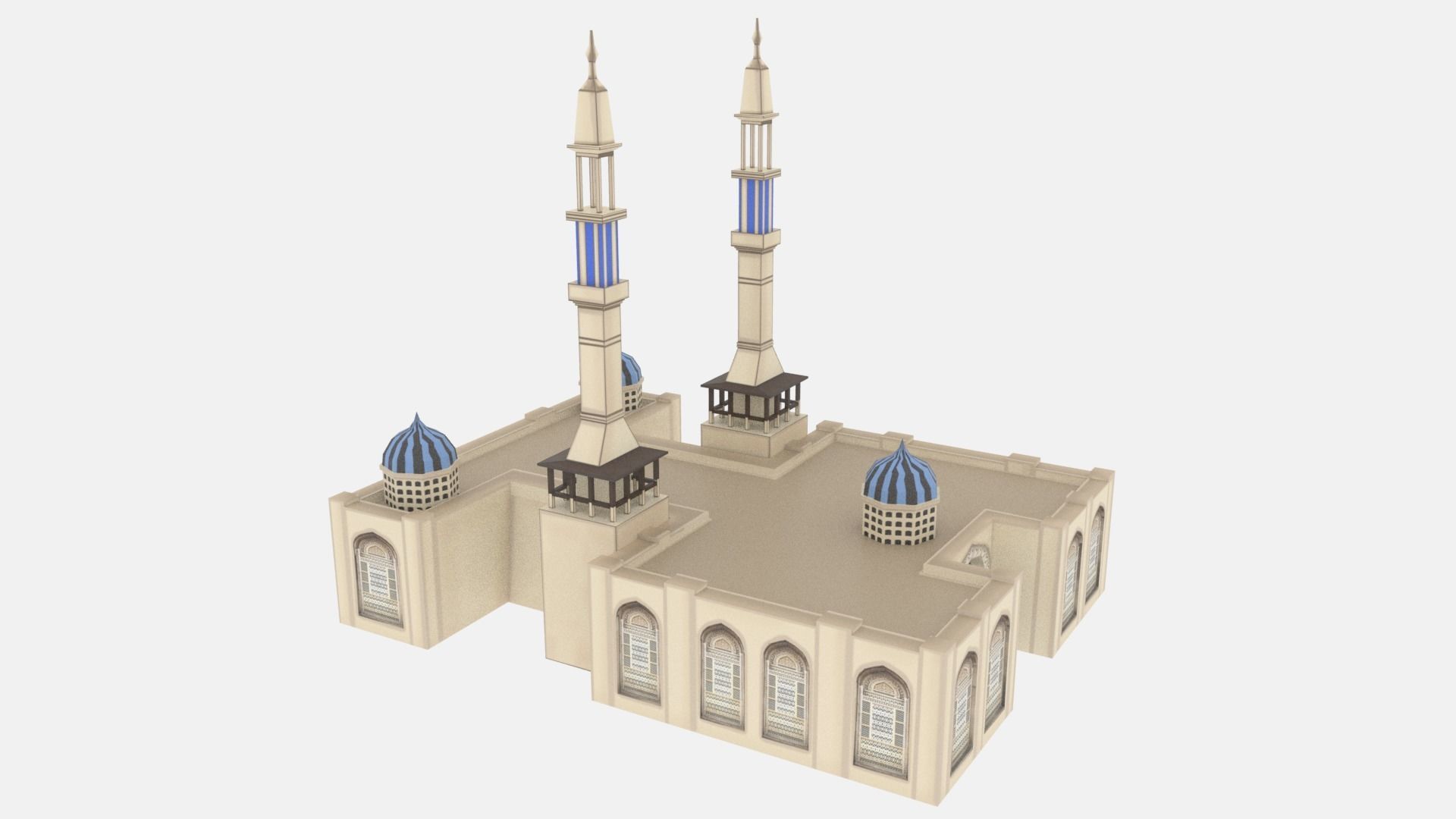 Mosque Low poly 3D Low-poly 3D model_2