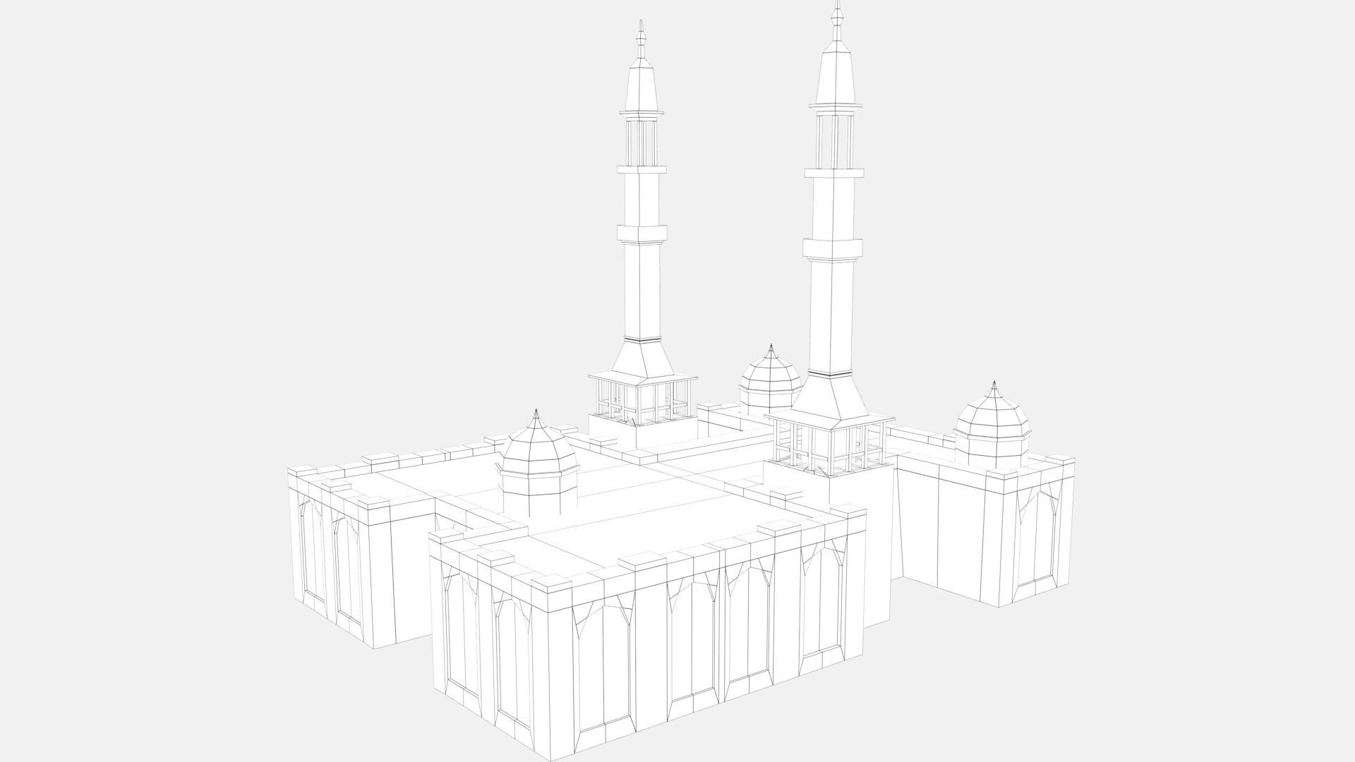 Mosque Low poly 3D Low-poly 3D model_8