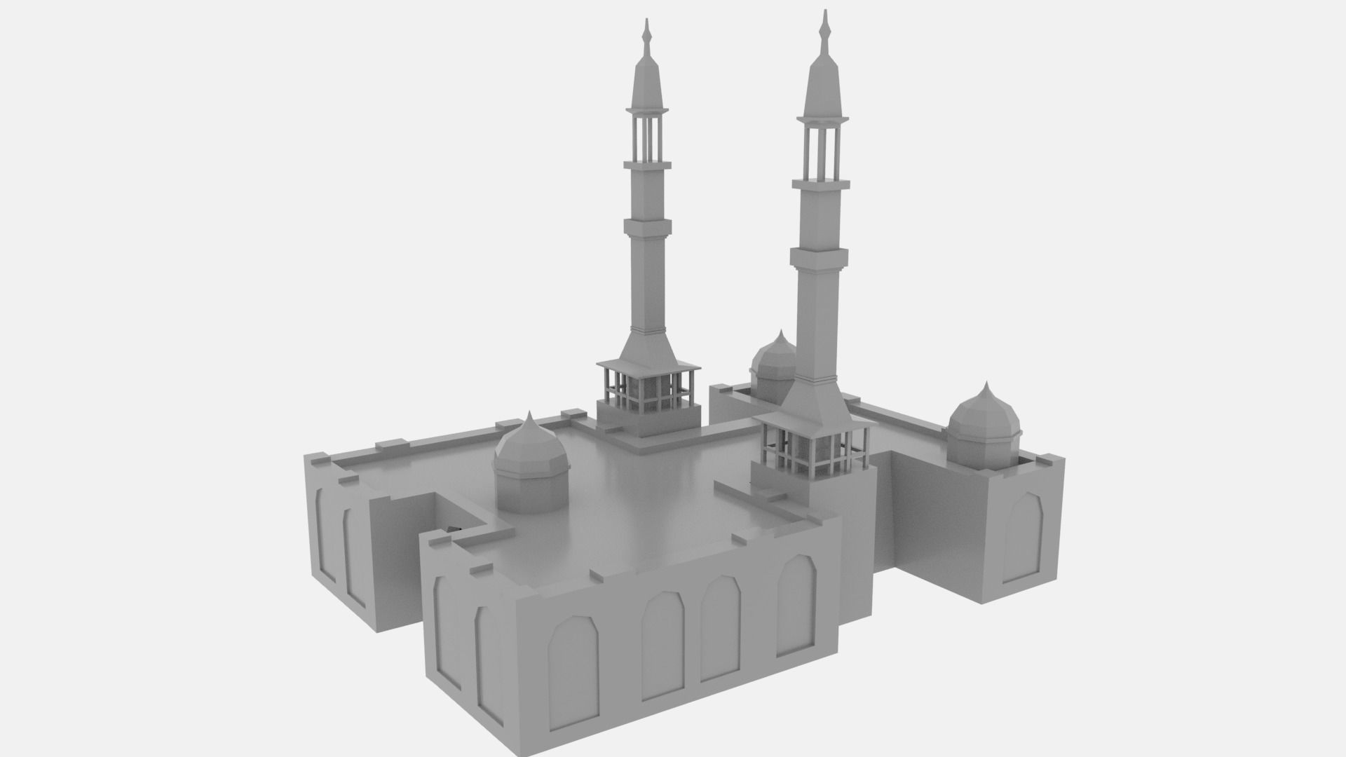Mosque Low poly 3D Low-poly 3D model_11
