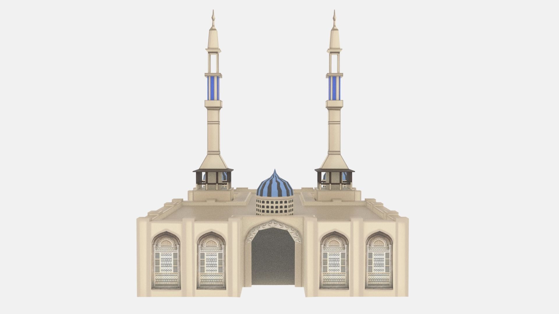 Mosque Low poly 3D Low-poly 3D model_1