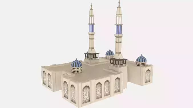 Mosque Low poly 3D Low-poly 3D model