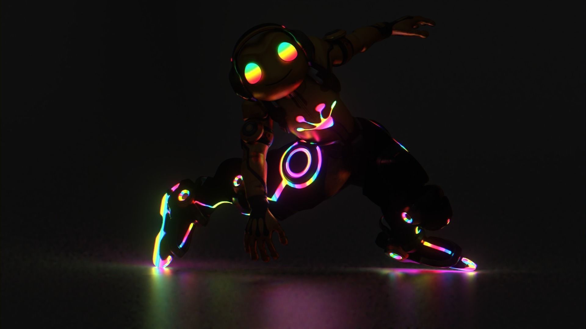 Custom Lucio skin RGB overwatch 3D model_9