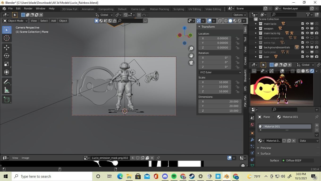 Custom Lucio skin RGB overwatch 3D model_1
