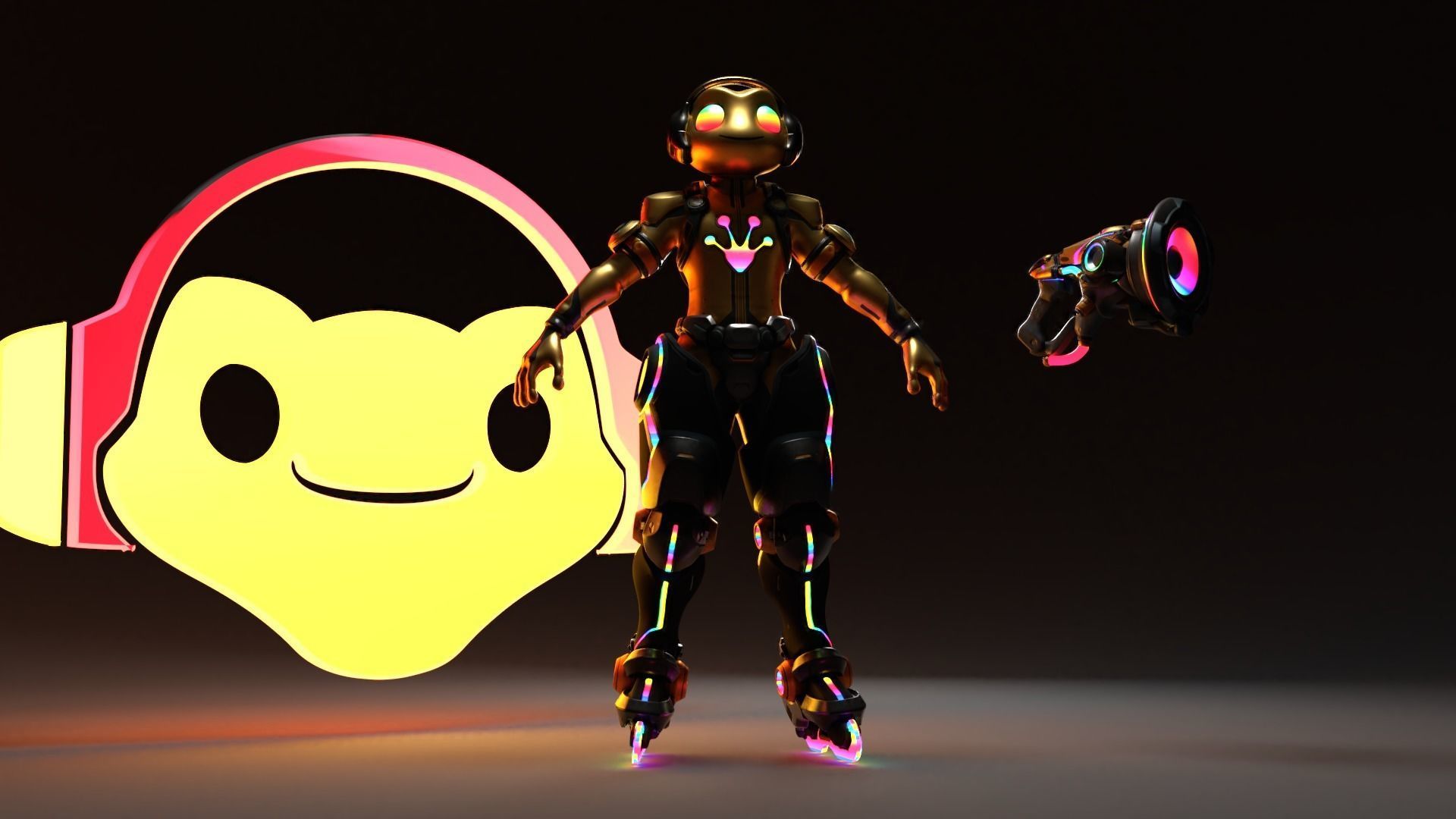 Custom Lucio skin RGB overwatch 3D model_5