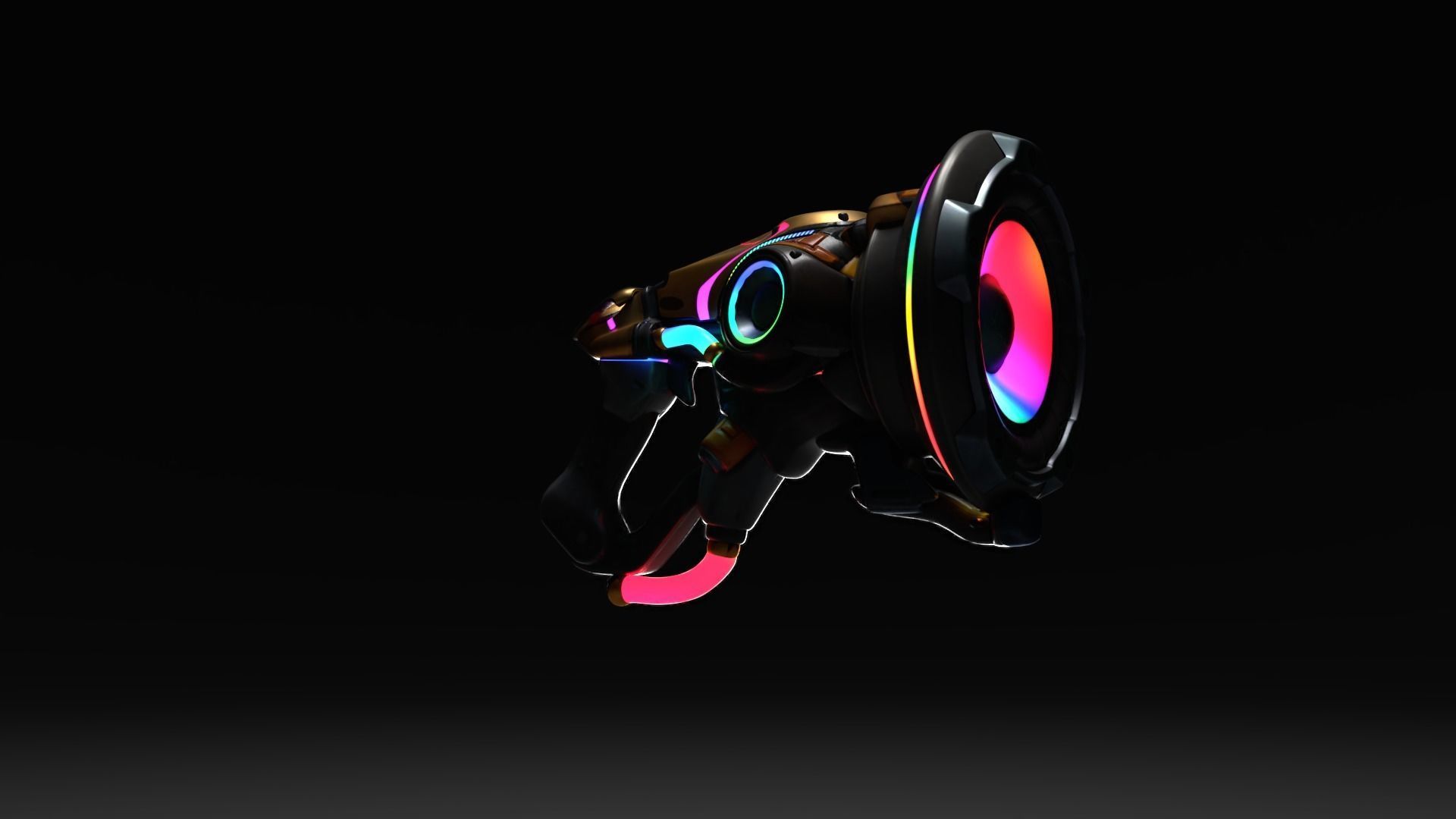 Custom Lucio skin RGB overwatch 3D model_8