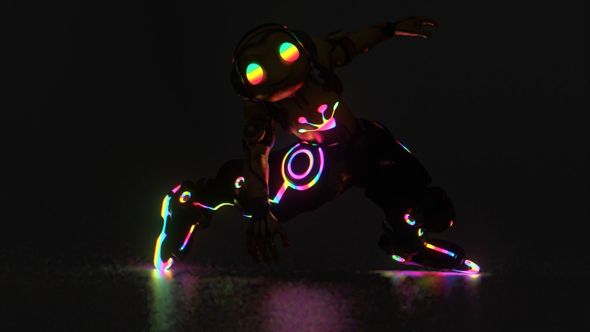 Custom Lucio skin RGB overwatch 3D model_10