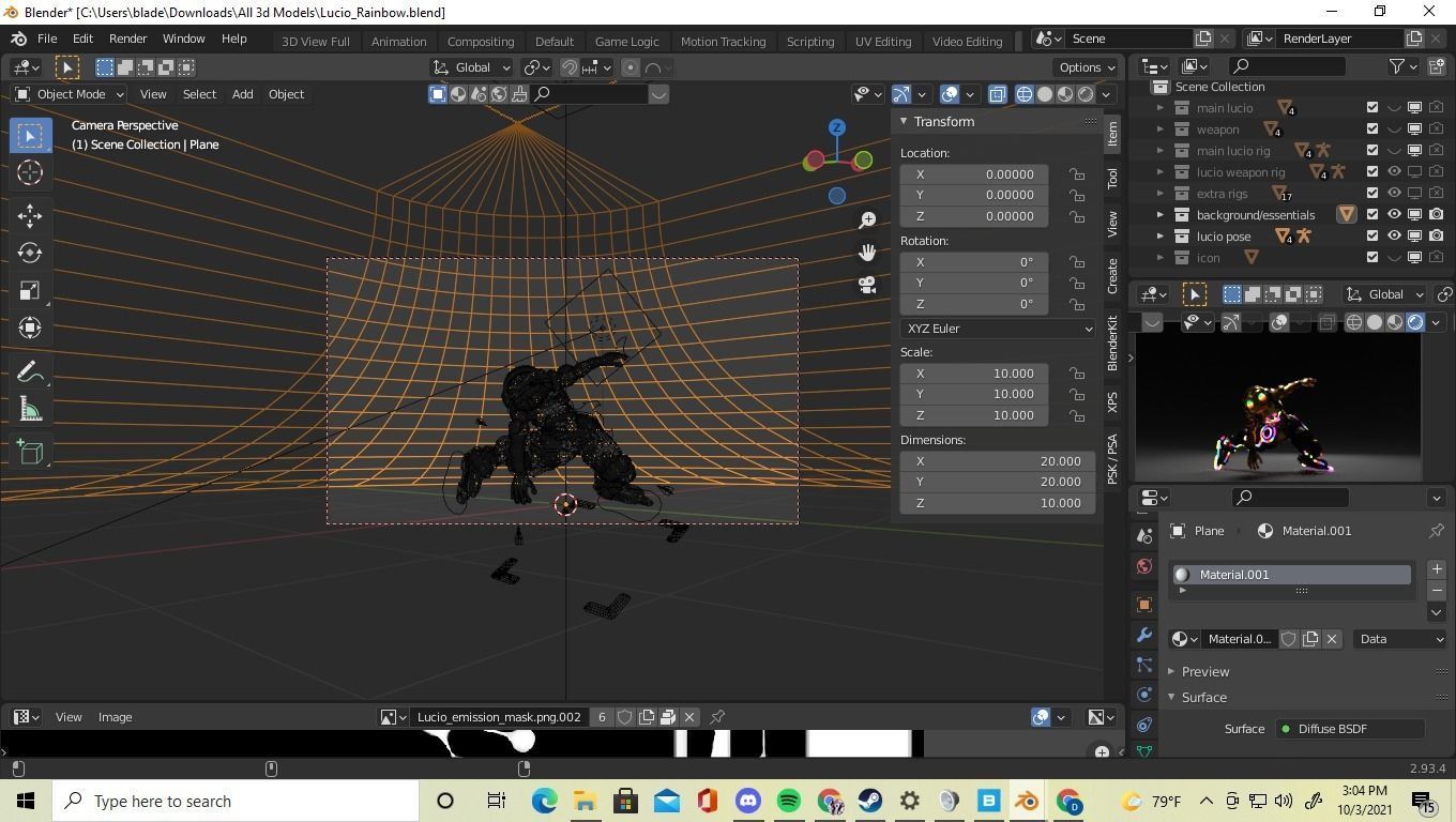 Custom Lucio skin RGB overwatch 3D model_4