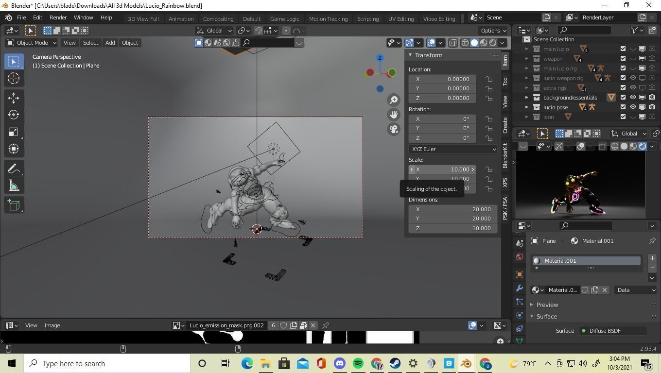 Custom Lucio skin RGB overwatch 3D model_3