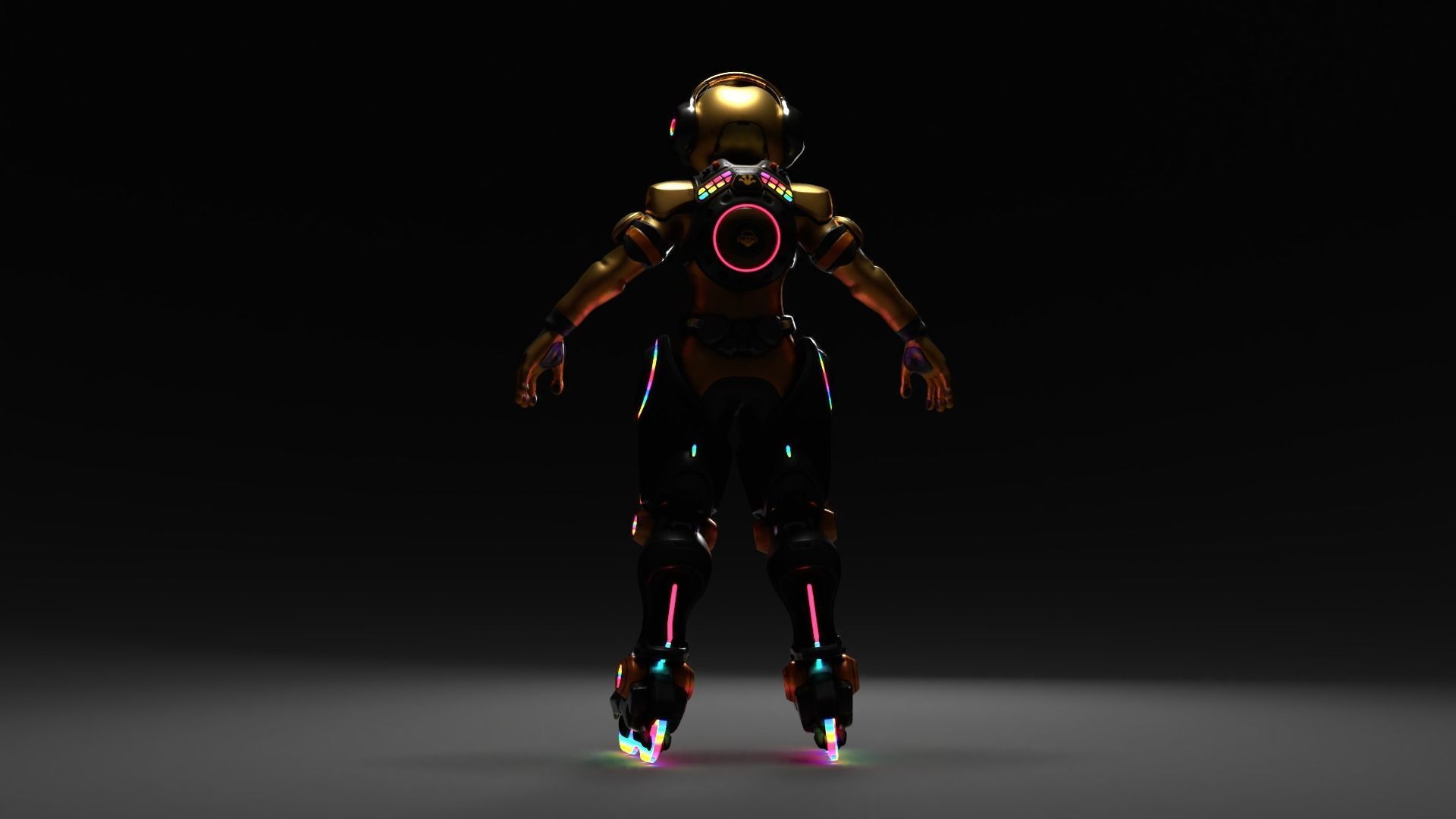Custom Lucio skin RGB overwatch 3D model_11