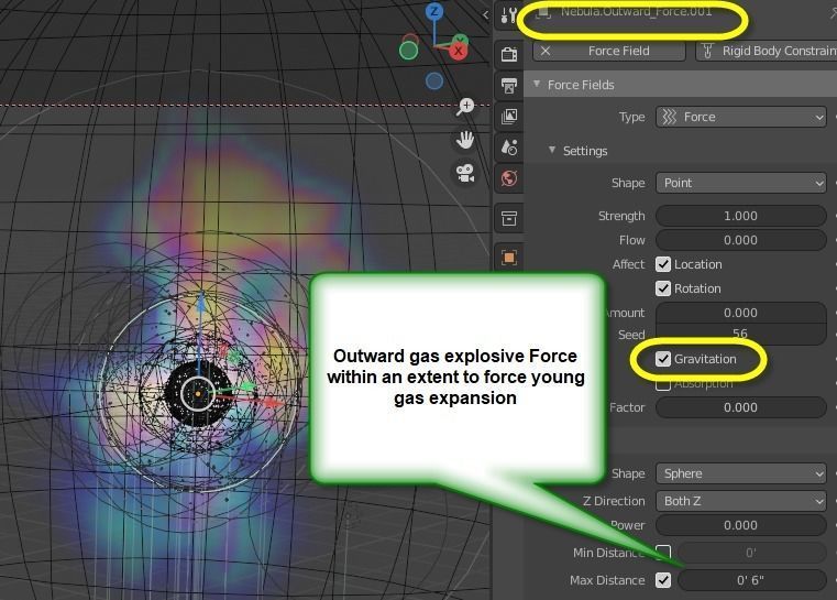 Star cluster nebula simulation 3D model_11