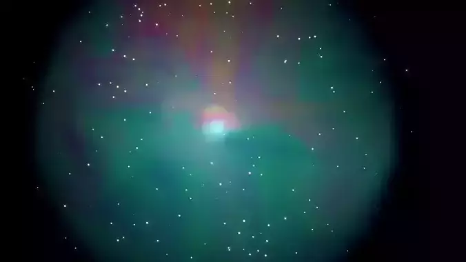 Star cluster nebula simulation 3D model