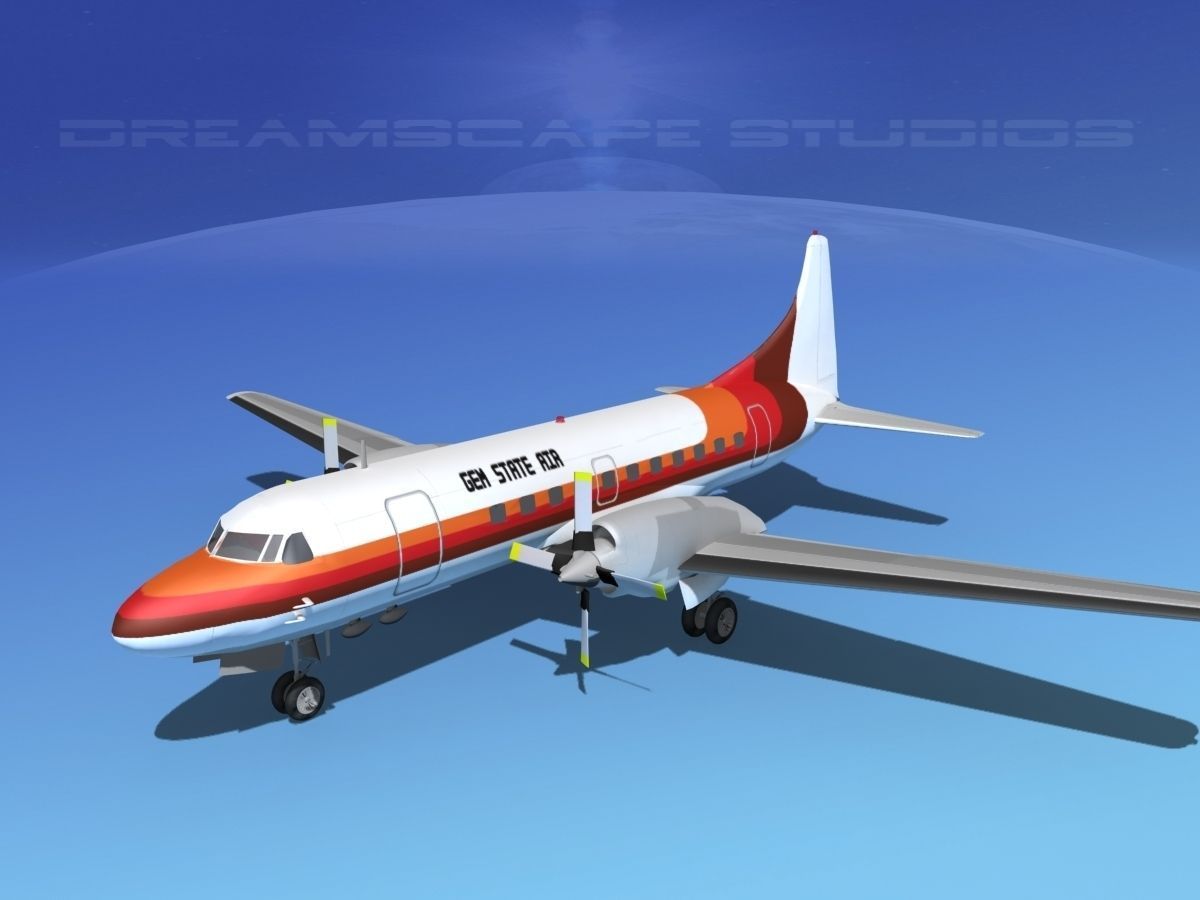 Convair CV-580 Gem State Air 3D model_10
