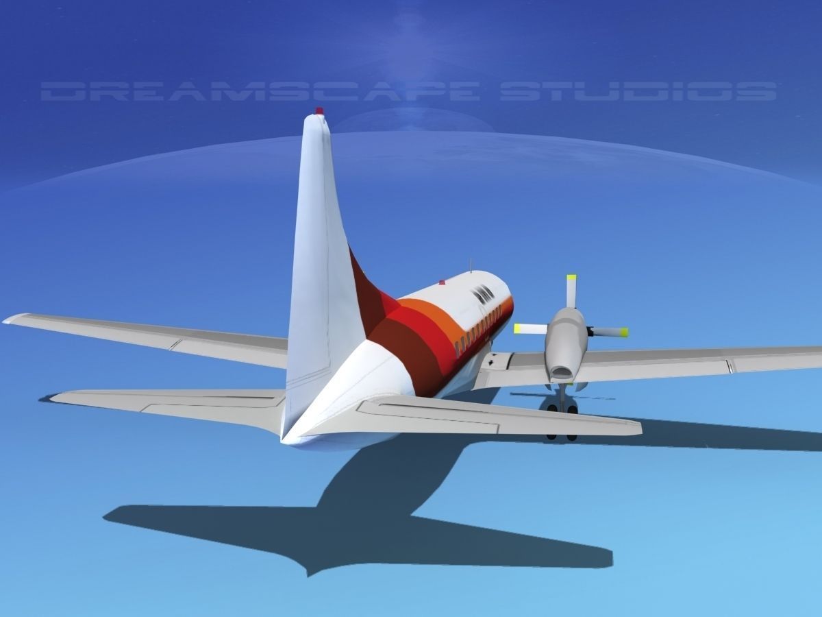 Convair CV-580 Gem State Air 3D model_6