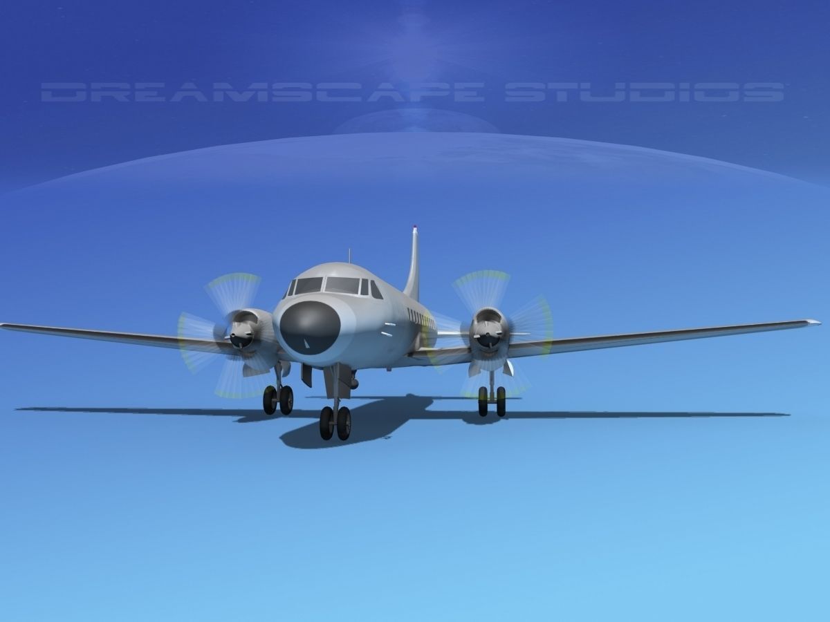 Convair CV-580 Gem State Air 3D model_15