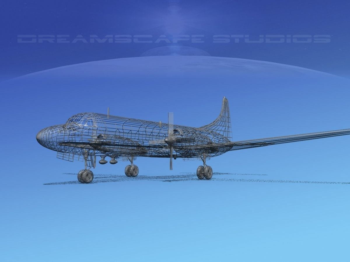 Convair CV-580 Gem State Air 3D model_13