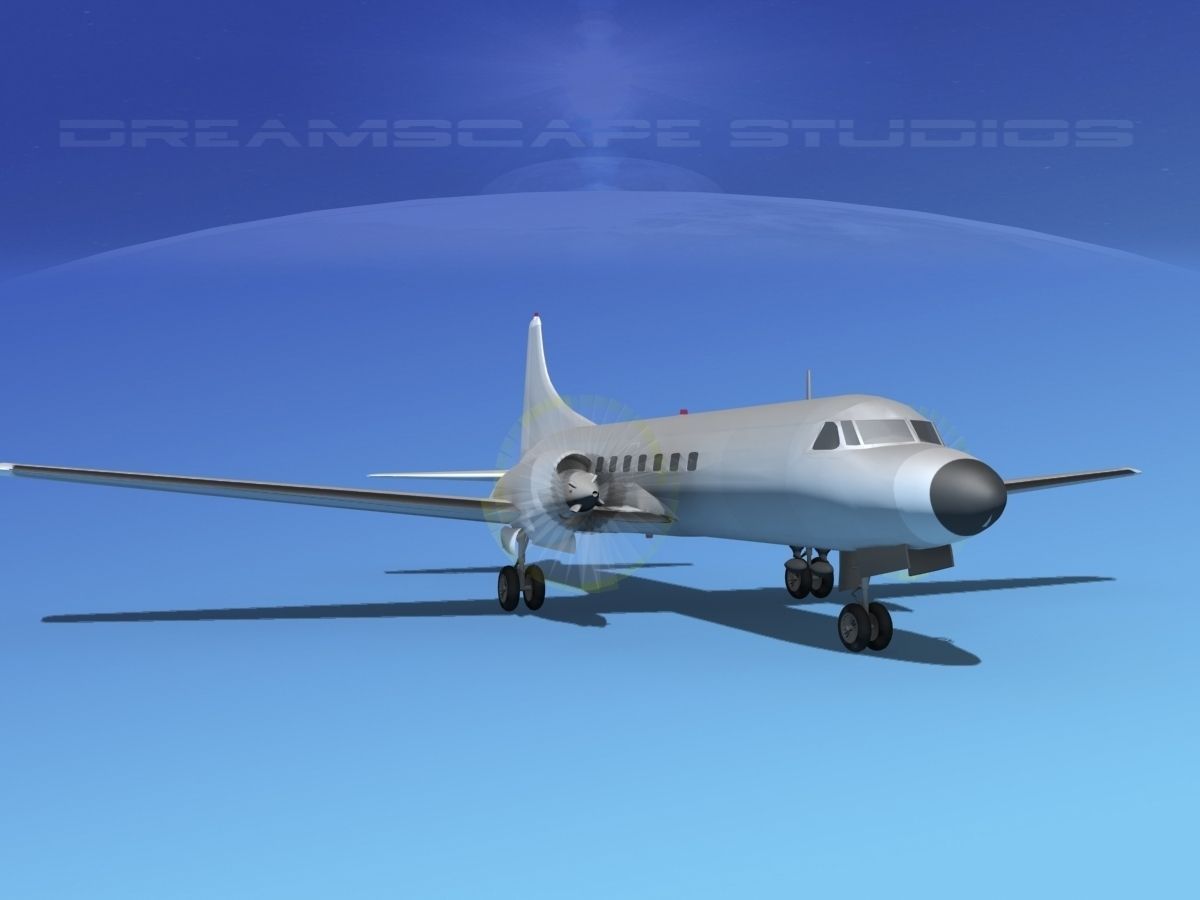 Convair CV-580 Gem State Air 3D model_17