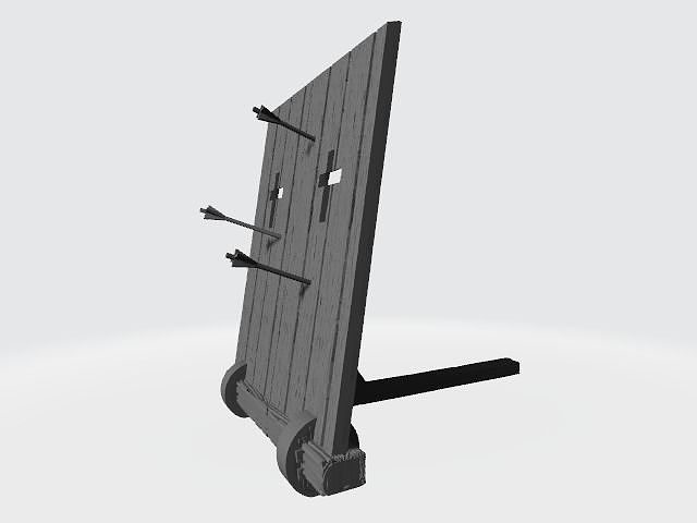 Medieval Siege Protection single pole and arrows 3D print model