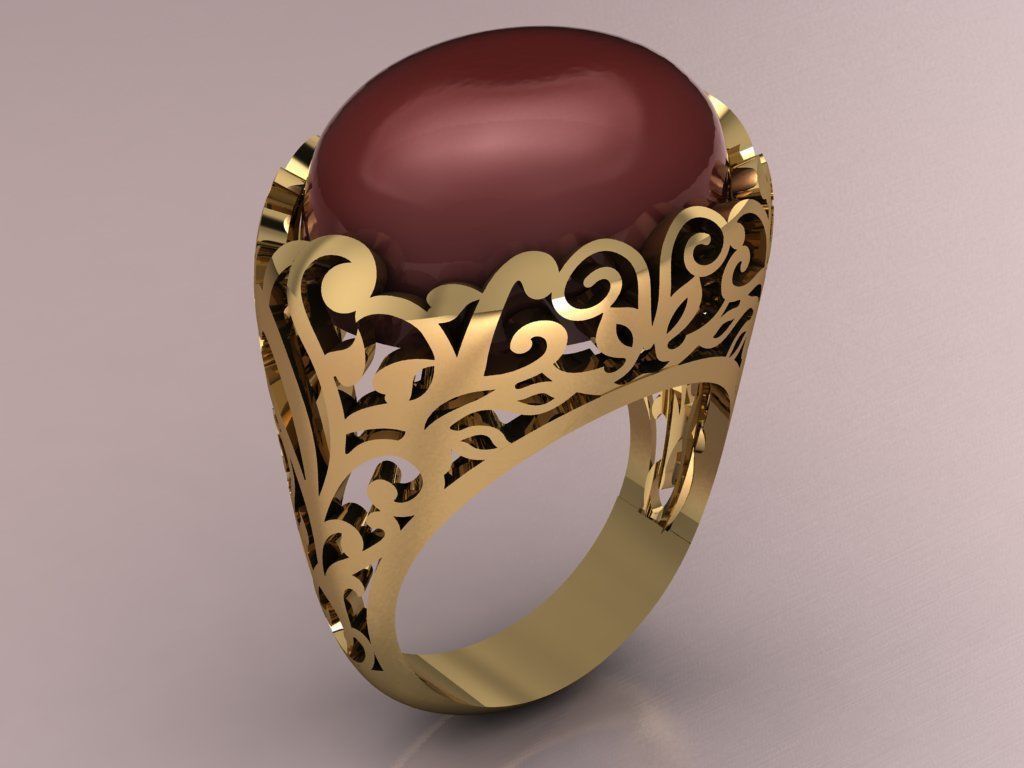 flora ring 08 3D print model_2