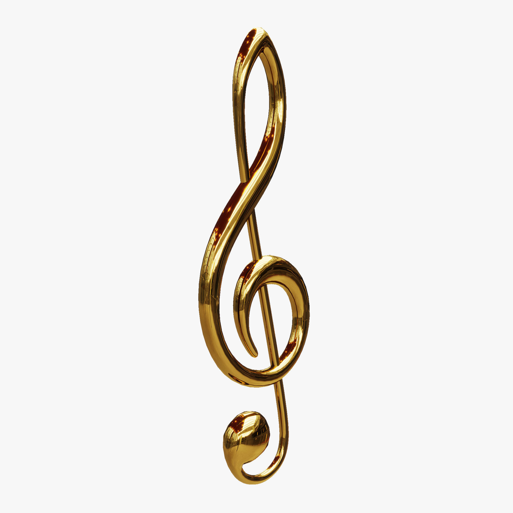Music clef 3D model_1