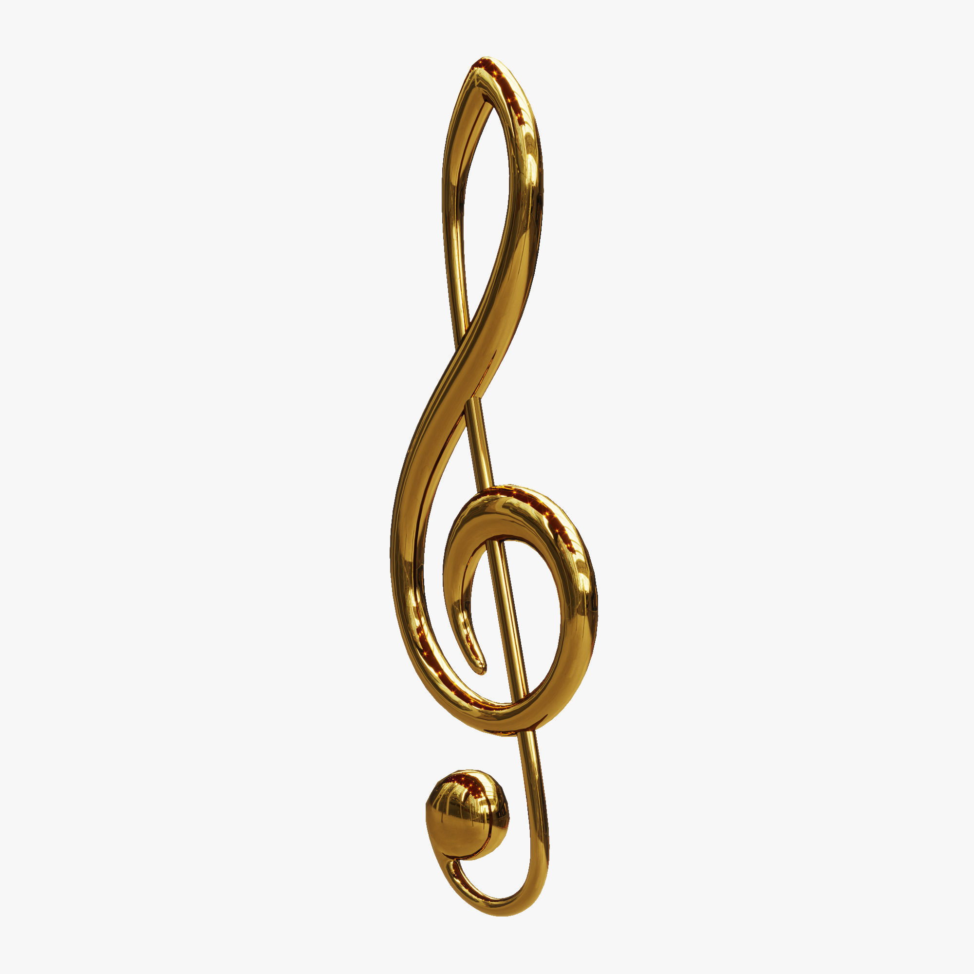 Music clef 3D model_3