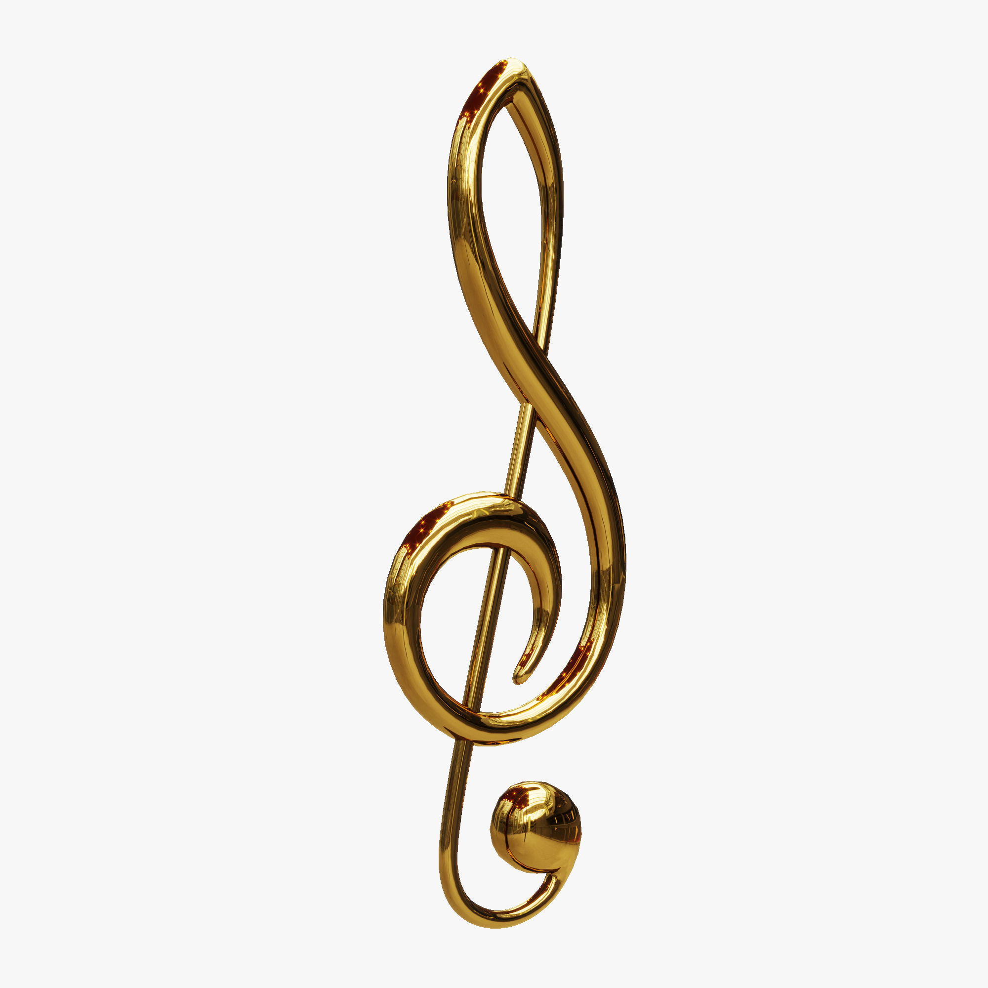 Music clef 3D model_2