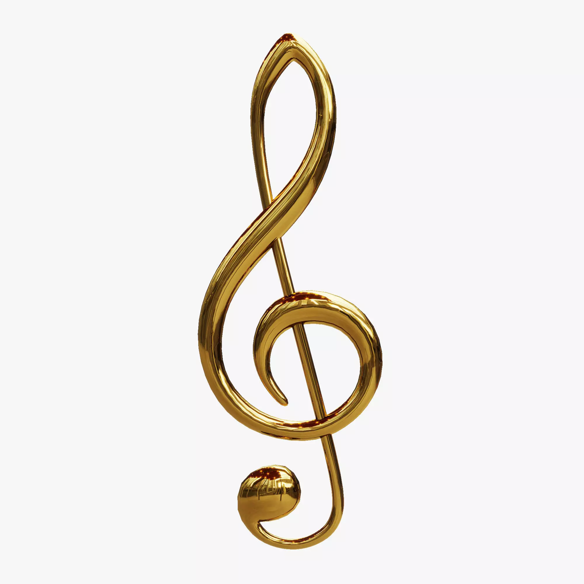 Music clef 3D model_0