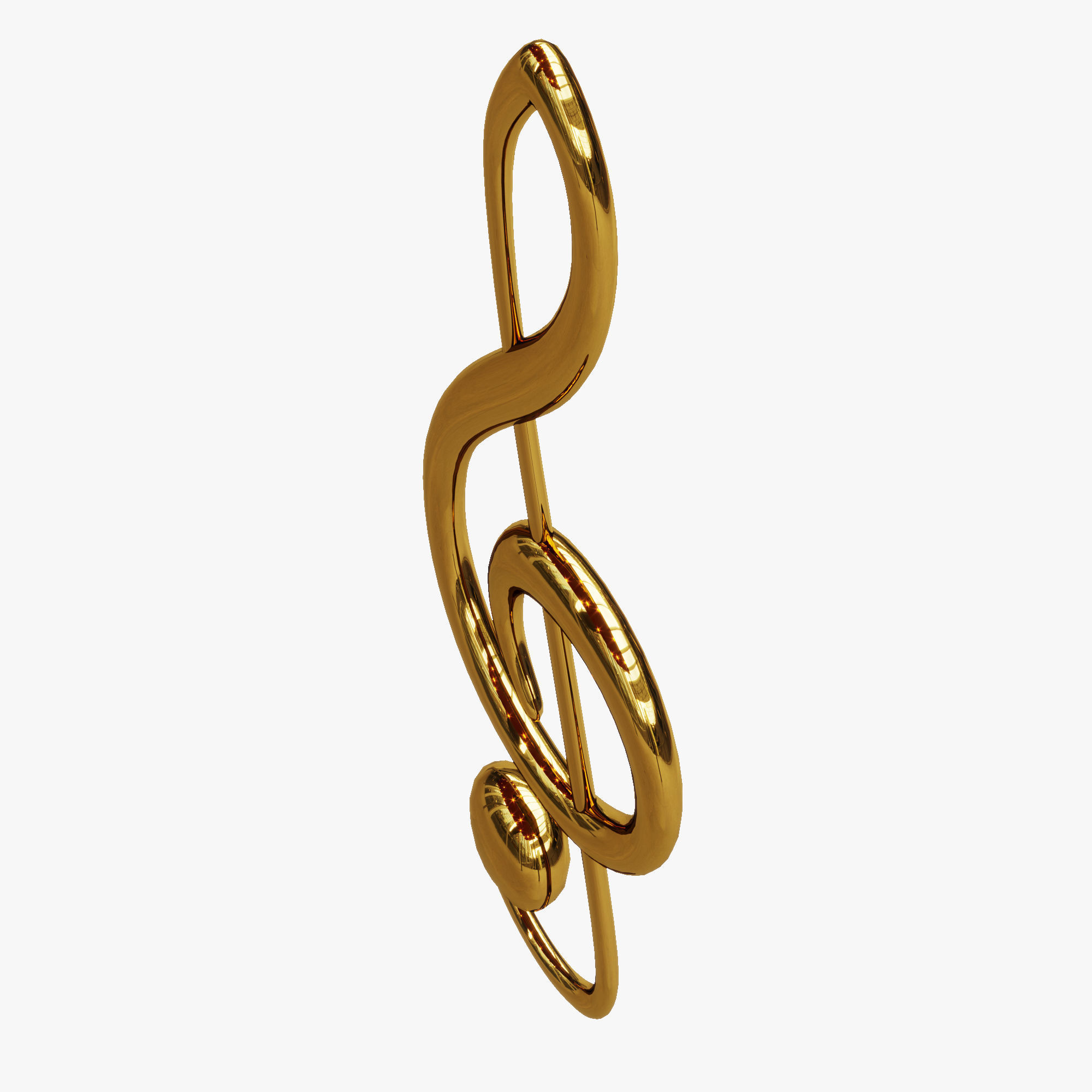Music clef 3D model_4