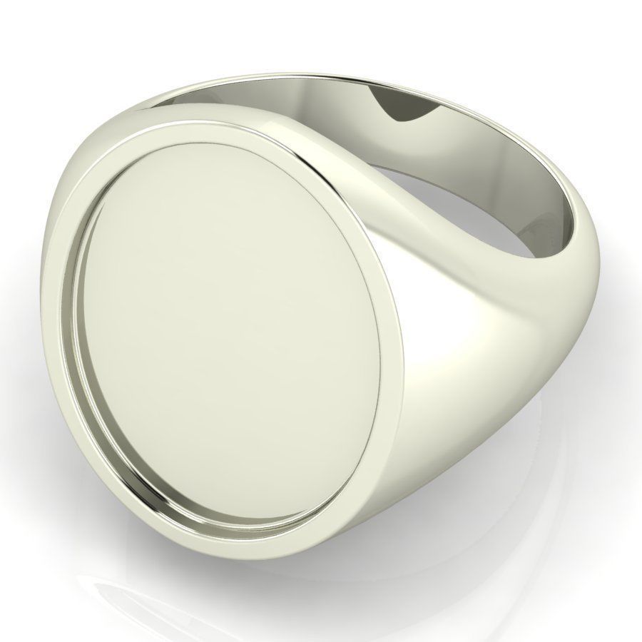 Signet rings set ELLIPSE top 3D print model_5