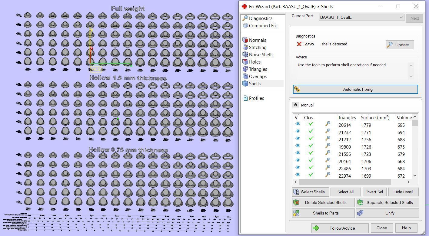 Signet rings set ELLIPSE top 3D print model_14