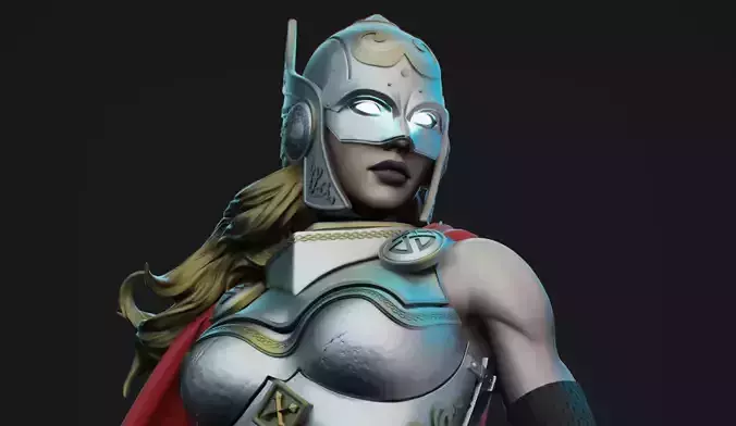 Jane Foster Thor Statue 3D Print Ready 3D print model