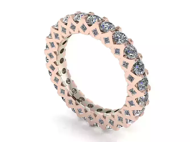 Bezel Sided Eternity Band