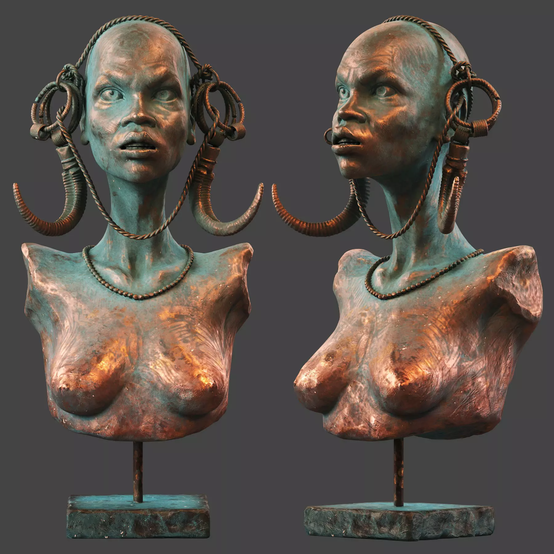 Mursi Woman 3D model_0