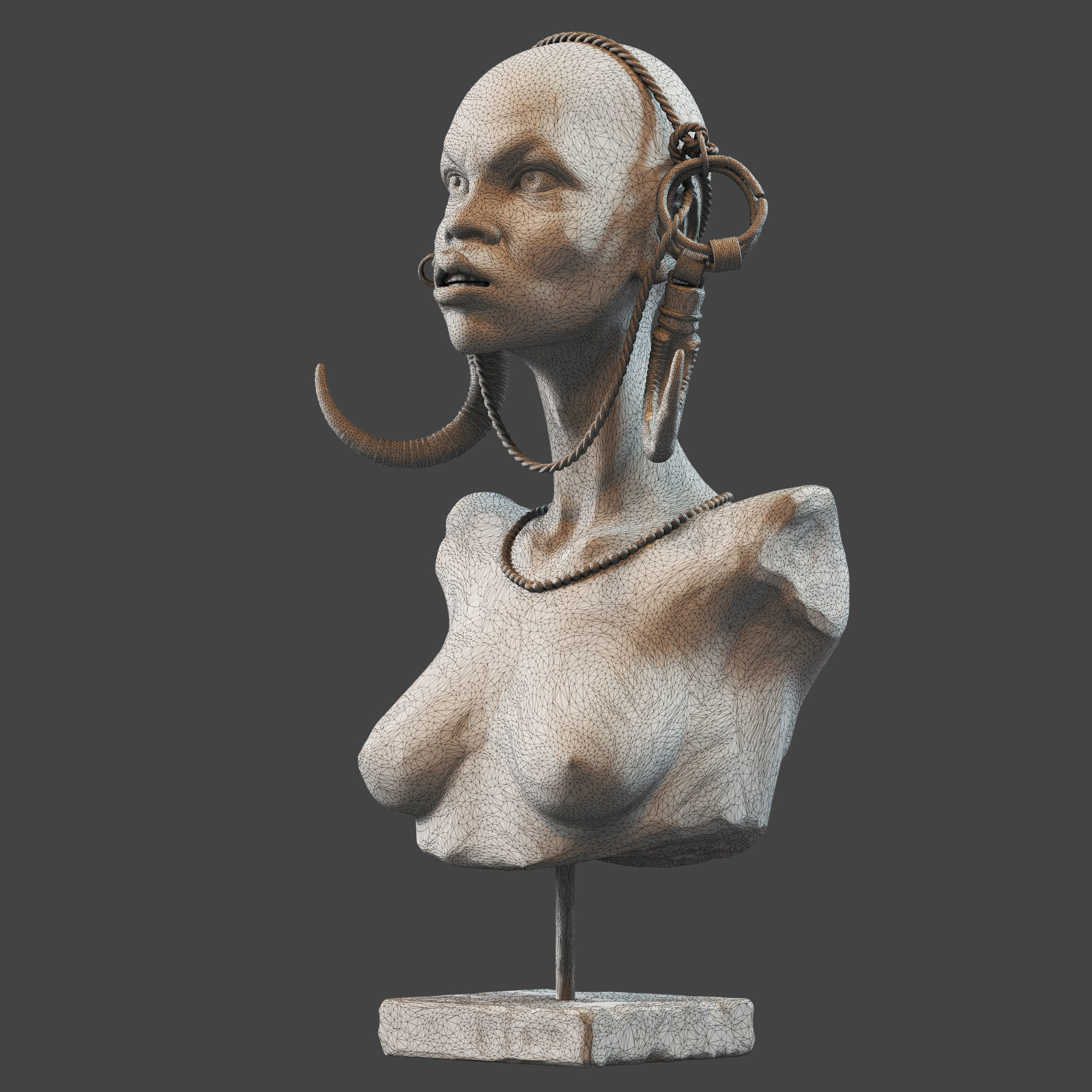 Mursi Woman 3D model_5