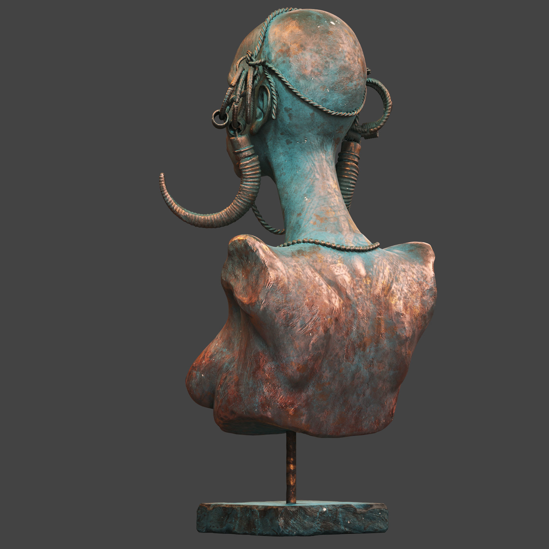 Mursi Woman 3D model_4