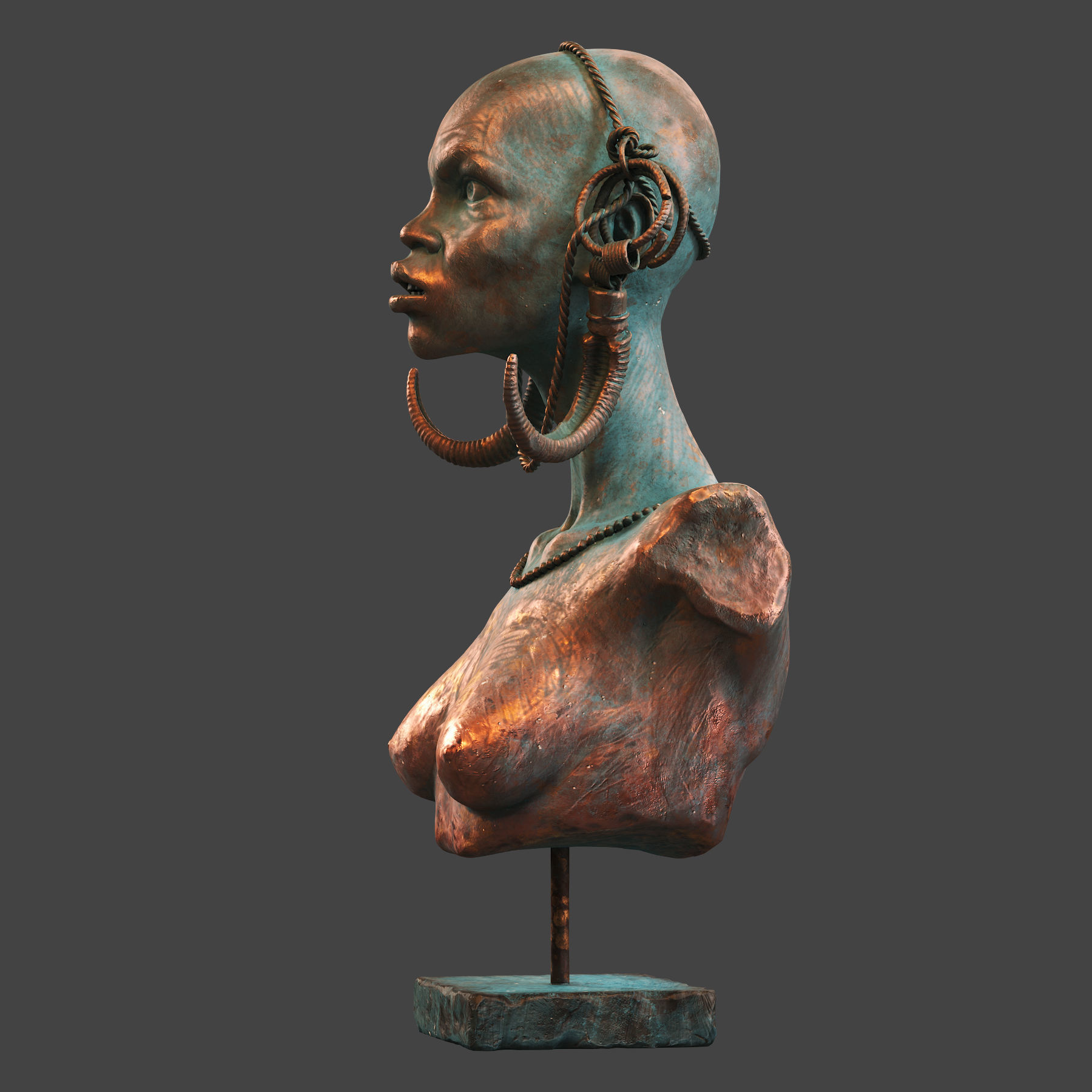 Mursi Woman 3D model_1