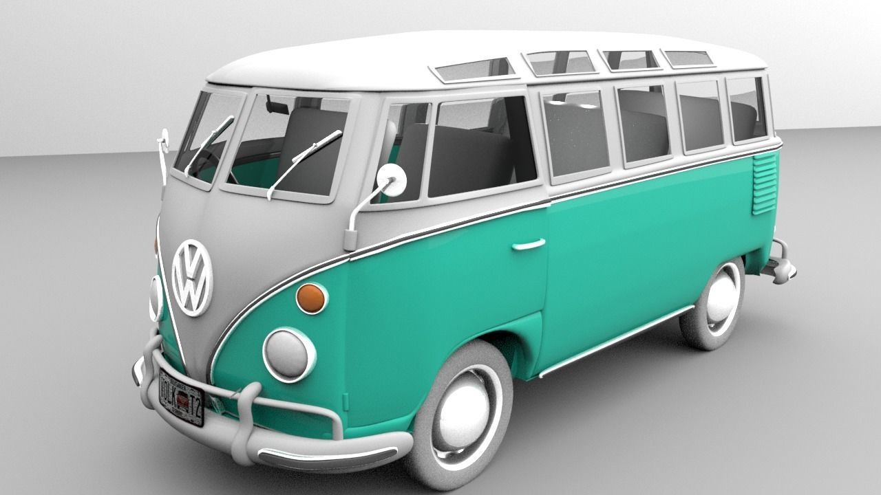 Volkswagen Samba T1 Bus 3D Model Low-poly 3D model Low-poly 3D model_7