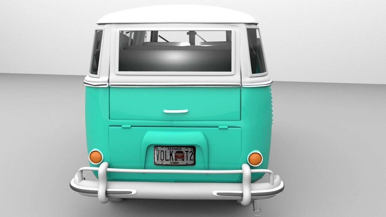Volkswagen Samba T1 Bus 3D Model Low-poly 3D model Low-poly 3D model_5
