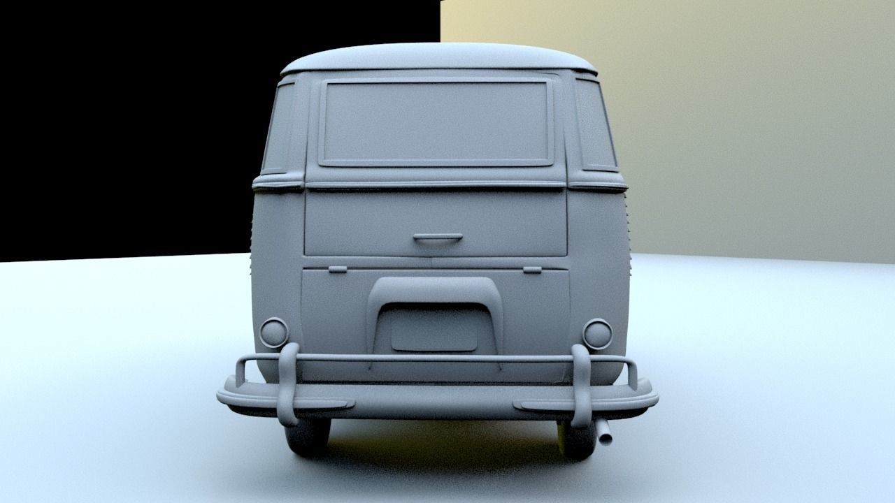 Volkswagen Samba T1 Bus 3D Model Low-poly 3D model Low-poly 3D model_13