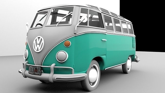 Volkswagen Samba T1 Bus 3D Model Low-poly 3D model Low-poly 3D model