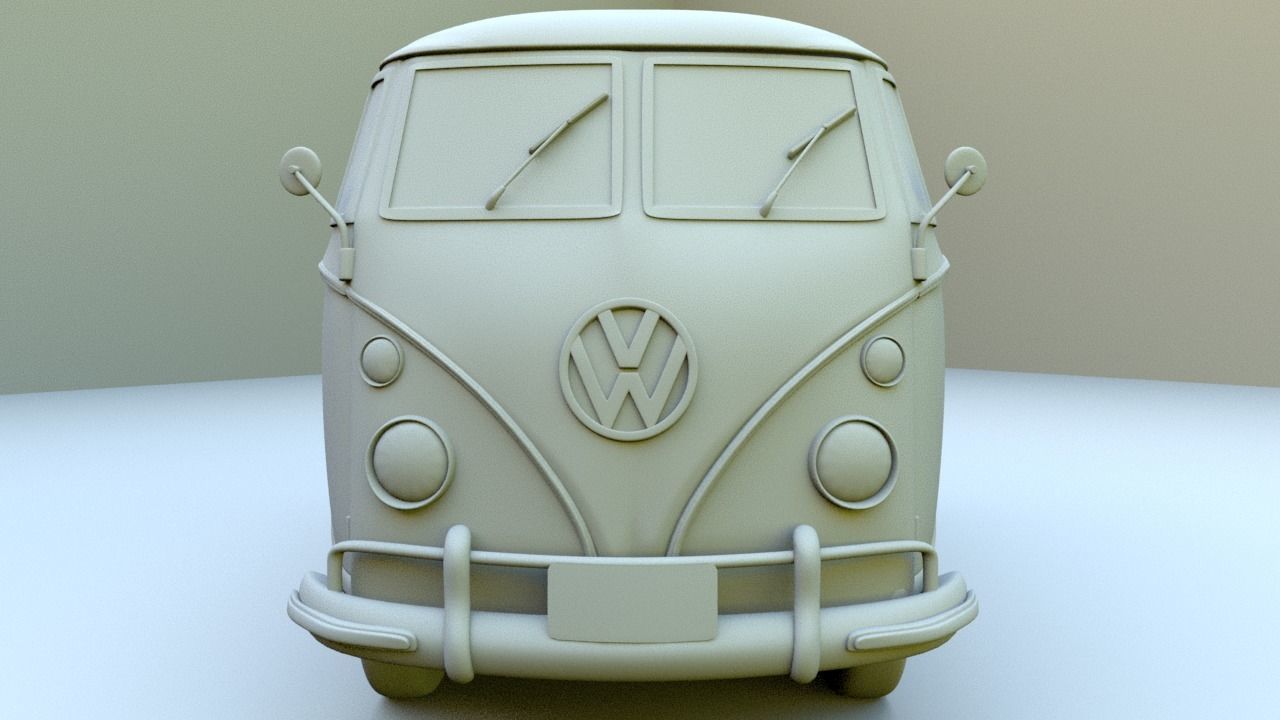 Volkswagen Samba T1 Bus 3D Model Low-poly 3D model Low-poly 3D model_10