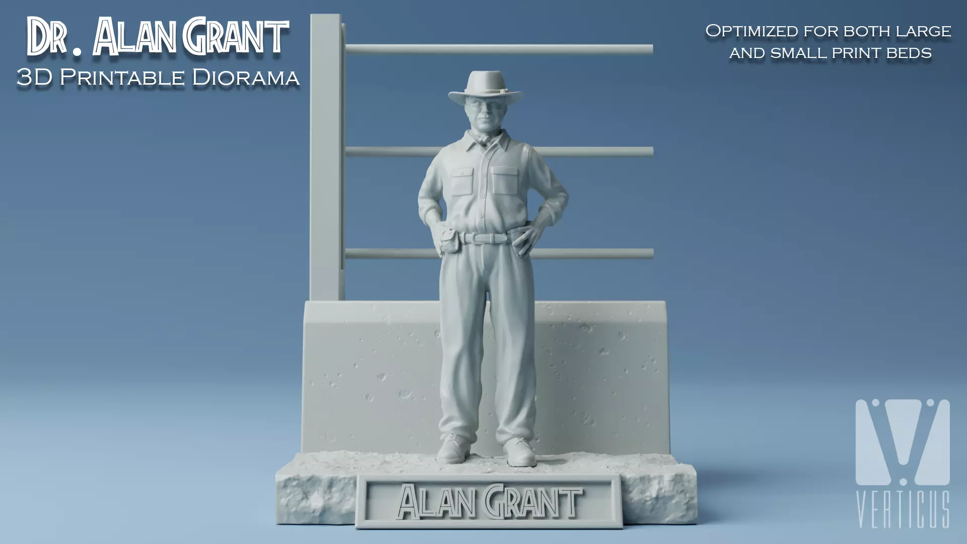 Dr Alan Grant Diorama 3D Print 3D print model_0