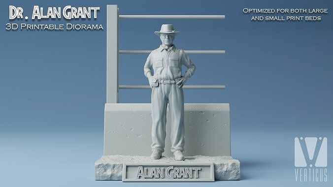 Dr Alan Grant Diorama 3D Print 3D print model