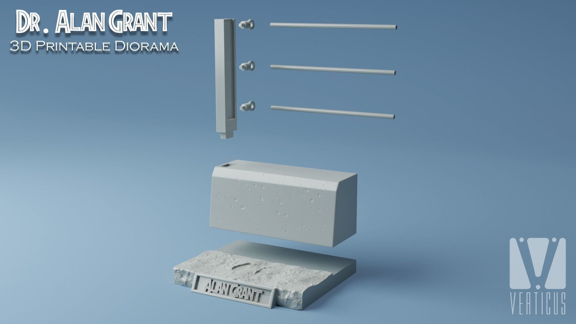 Dr Alan Grant Diorama 3D Print 3D print model_4