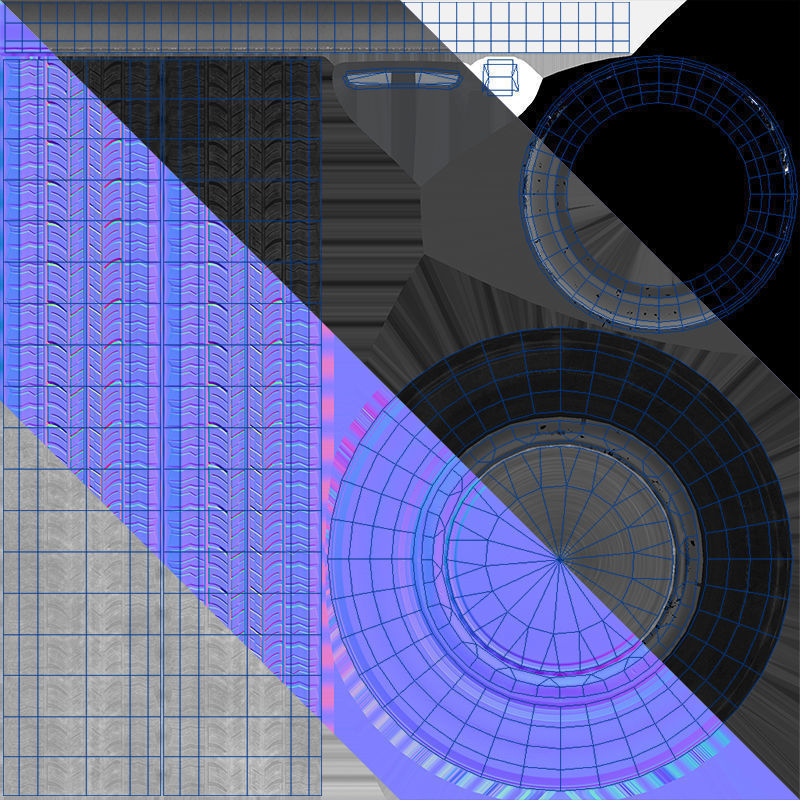 American industrial van XL Low-poly 3D model_44