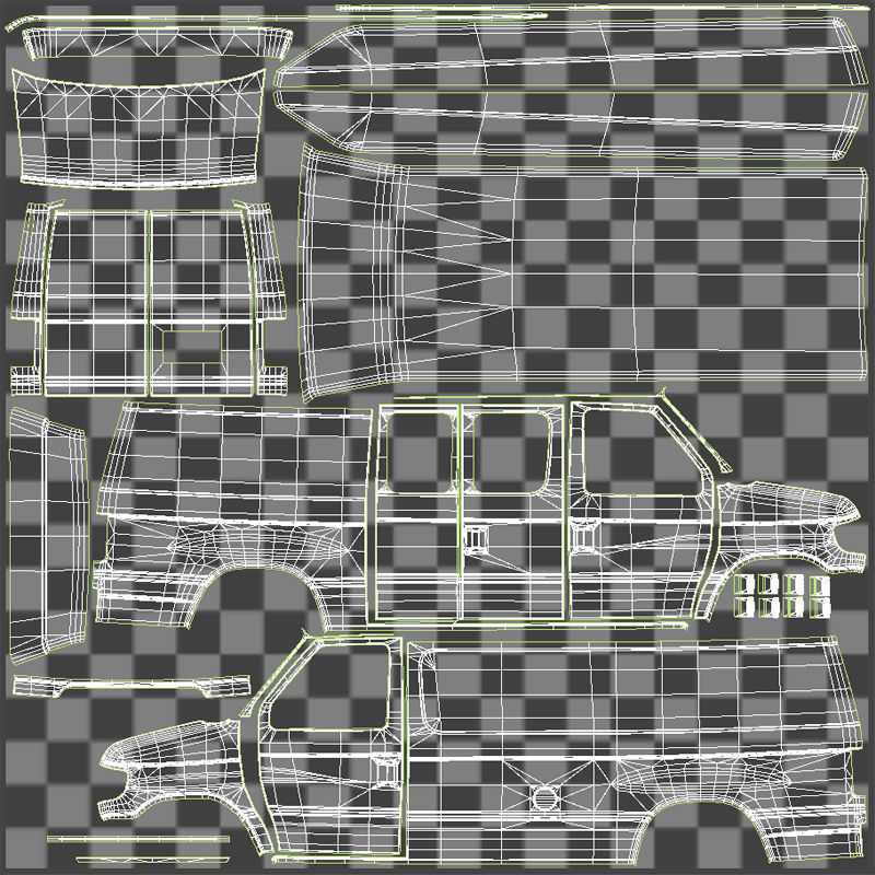 American industrial van XL Low-poly 3D model_43