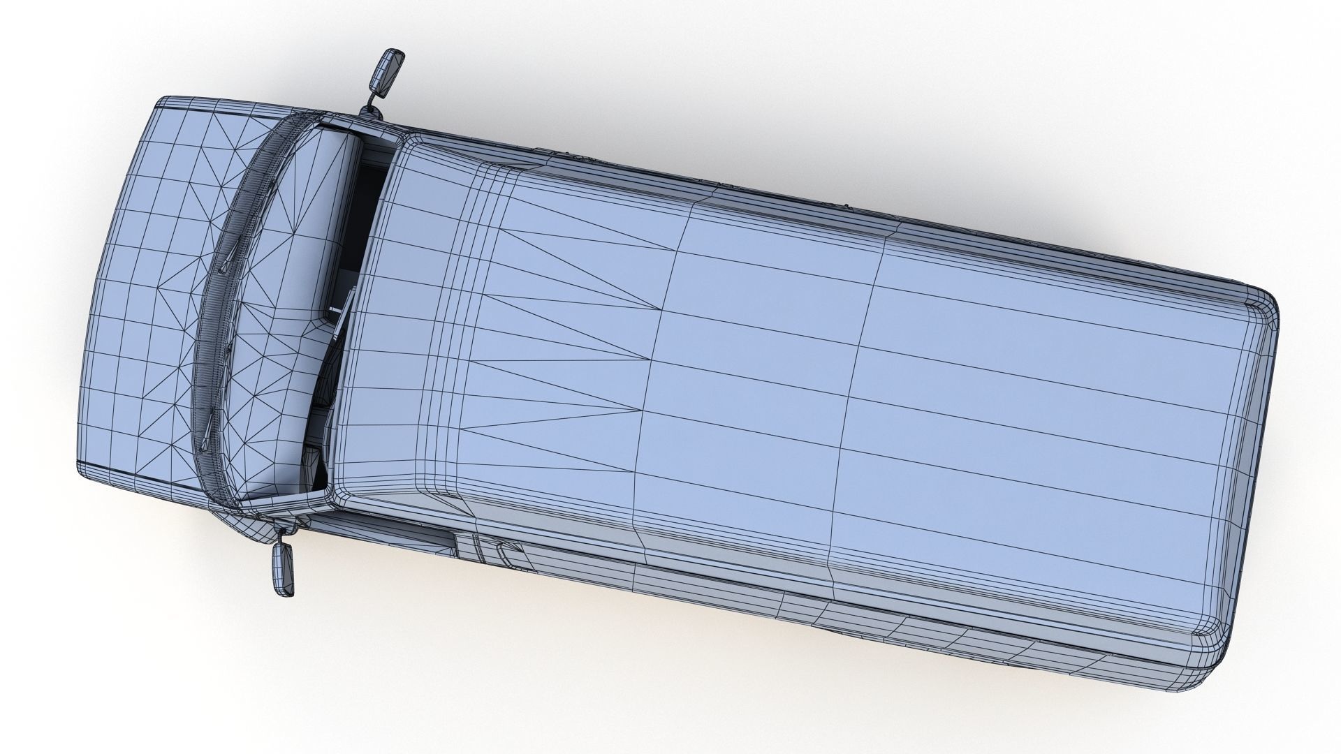American industrial van XL Low-poly 3D model_15